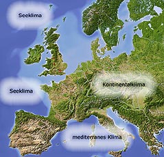 Klima in Europa Europakarte mit Klimazonen