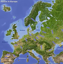 Die längsten Flüsse Europas