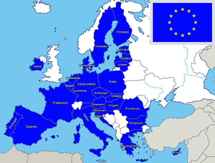 Eu Lander Eu Karte Europaische Union