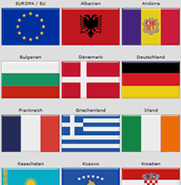 europäische Nationalflaggen
