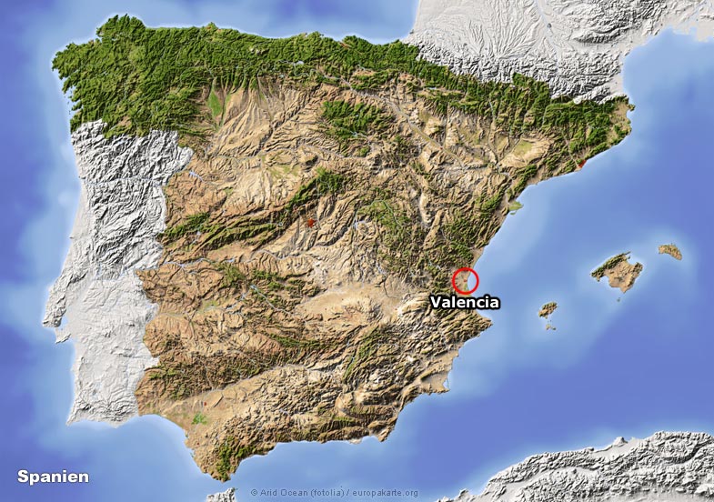 Valencia in Spanien (Lage)