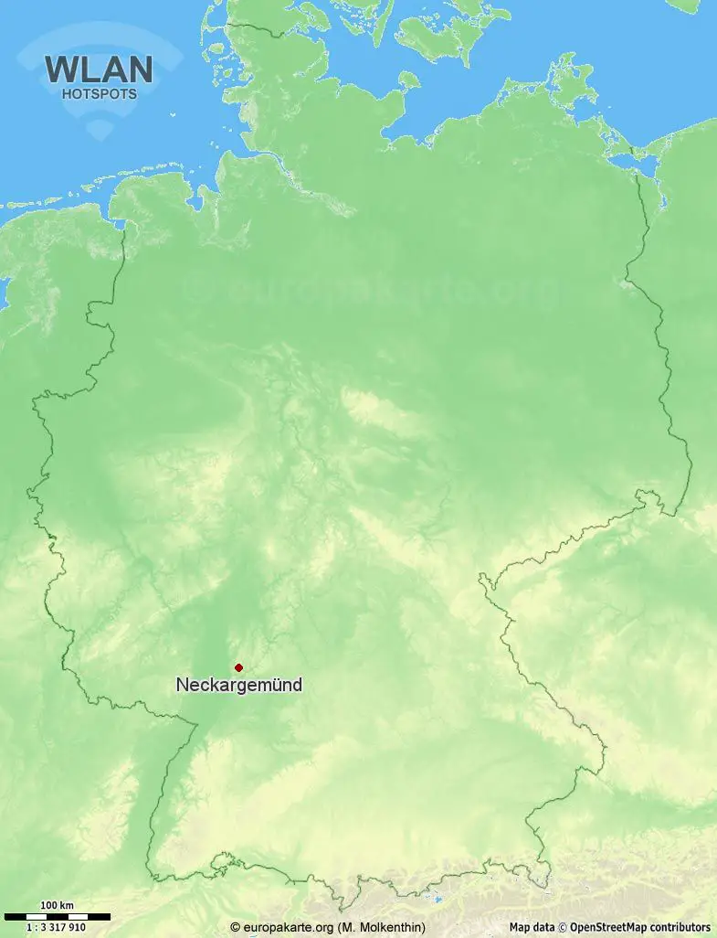 Interaktive Karte mit WLAN-Hotspots in Neckargemünd (Baden-Württemberg)