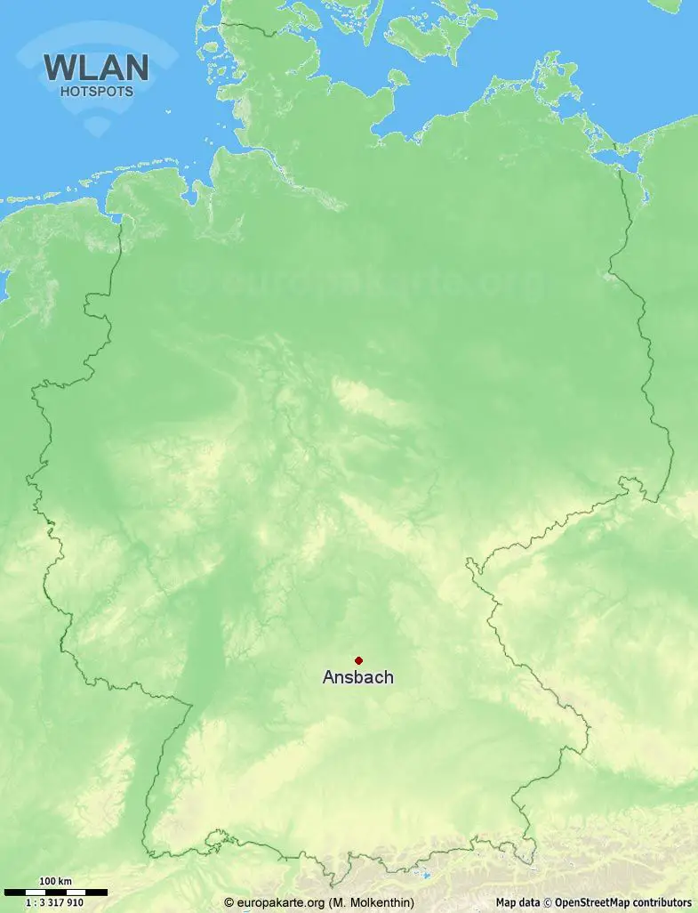 WLAN-Hotspots in Ansbach (Bayern)