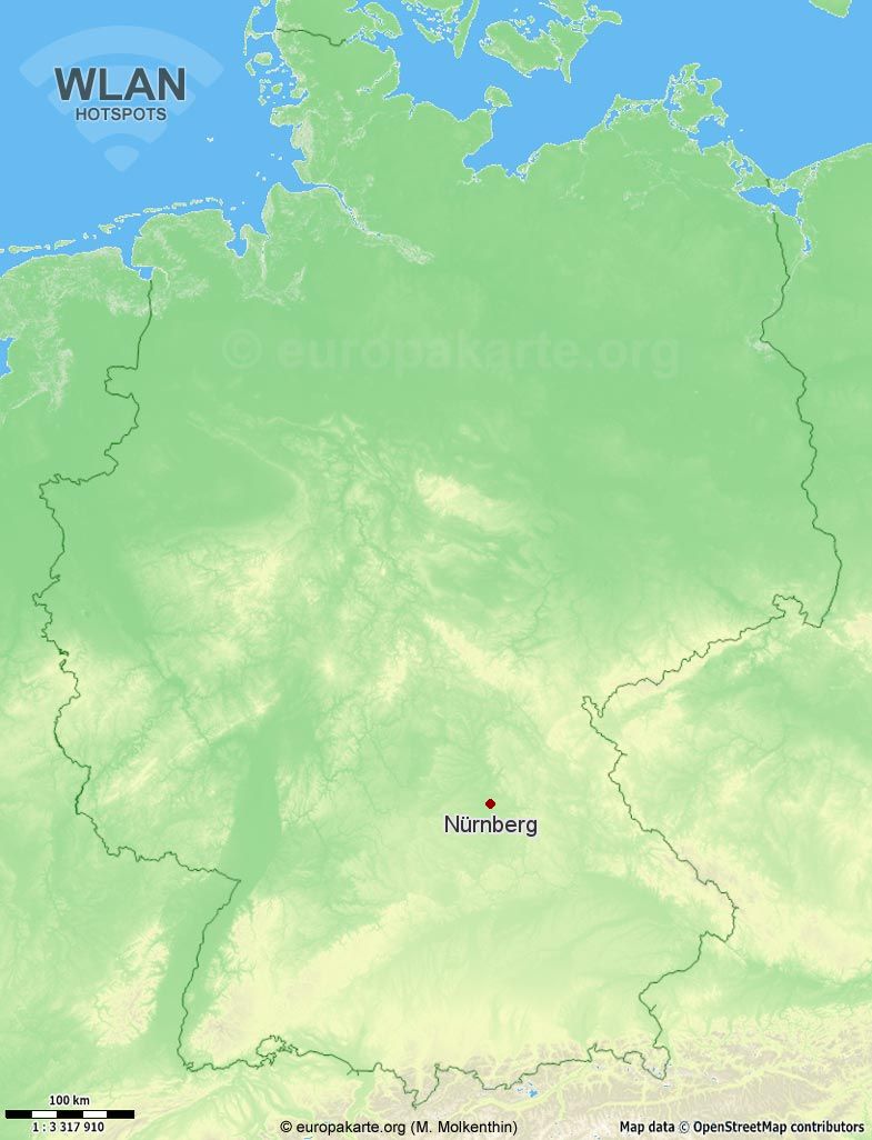 WLAN-Hotspots in Nürnberg (Bayern)