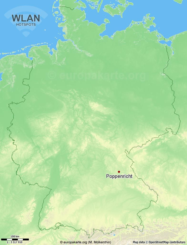 WLAN-Hotspots in Poppenricht (Bayern)
