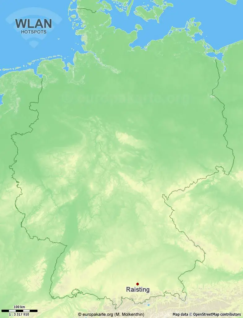 WLAN-Hotspots in Raisting (Bayern)