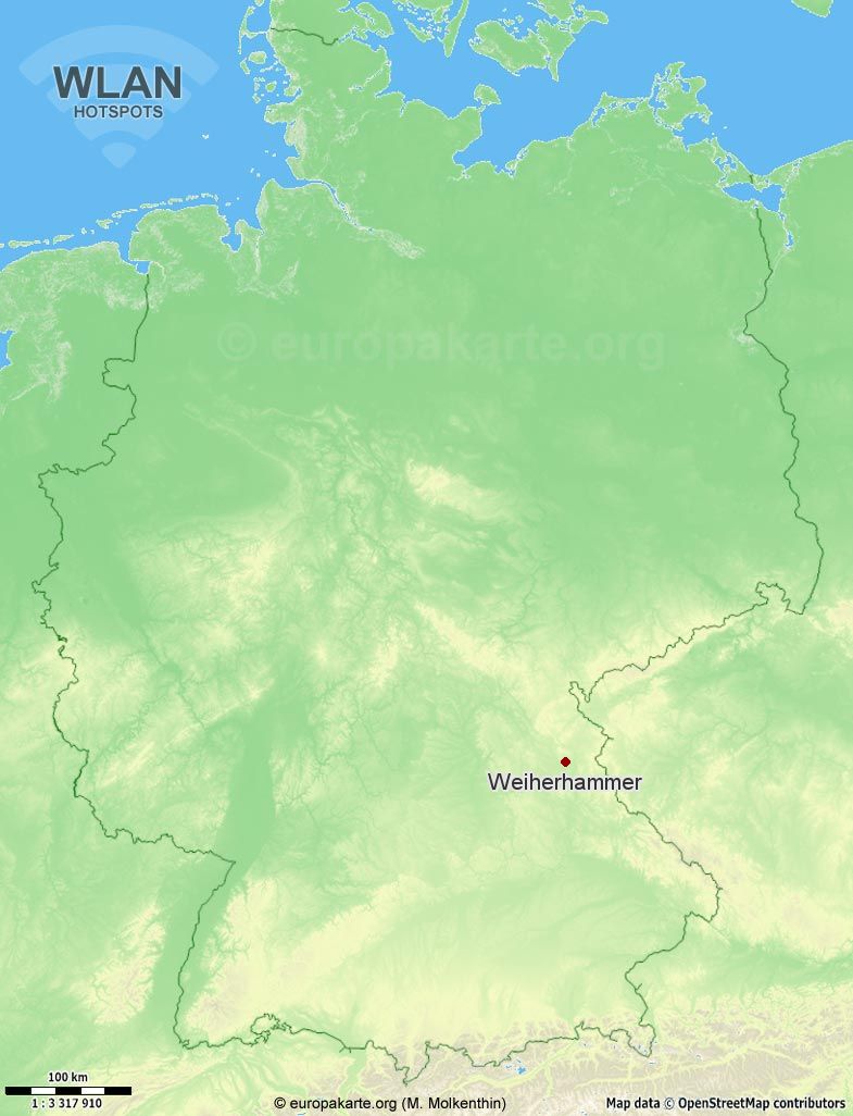 WLAN-Hotspots in Weiherhammer (Bayern)