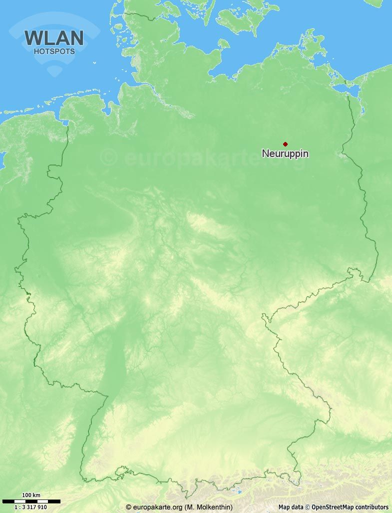 WLAN-Hotspots in Neuruppin (Brandenburg)