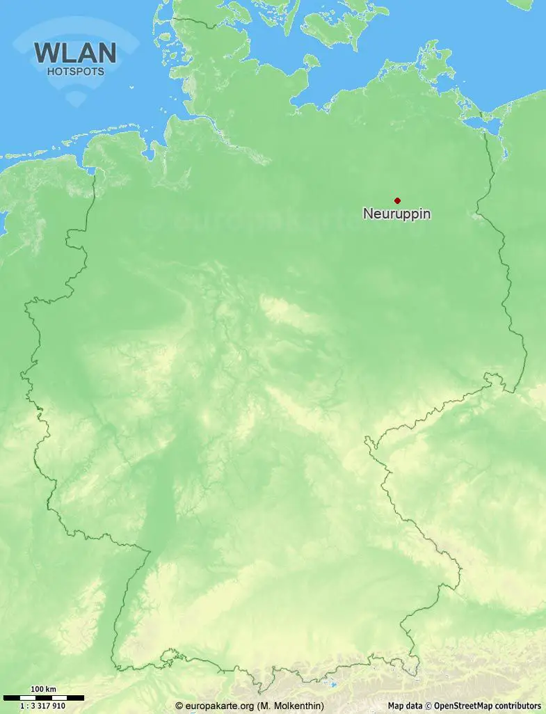 WLAN-Hotspots in Neuruppin (Brandenburg)