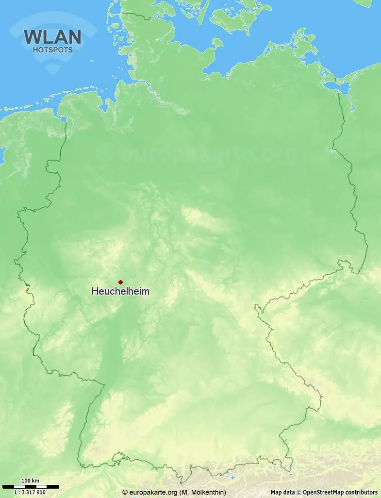 Interaktive Karte mit WLAN-Hotspots in Heuchelheim (Hessen)