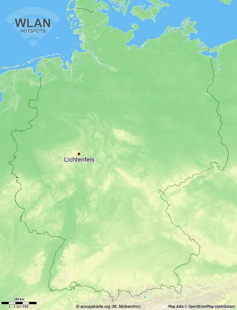 Interaktive Karte mit WLAN-Hotspots in Lichtenfels (Hessen)