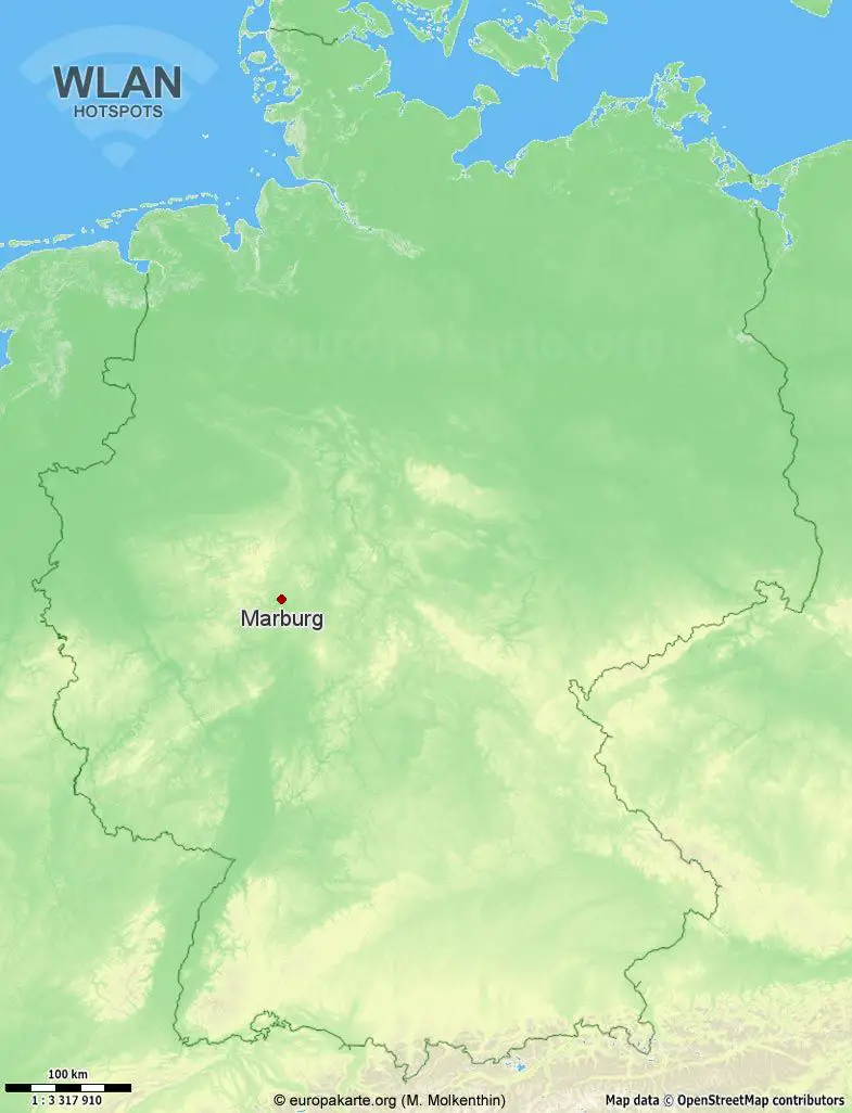 WLAN-Hotspots in Marburg (Hessen)