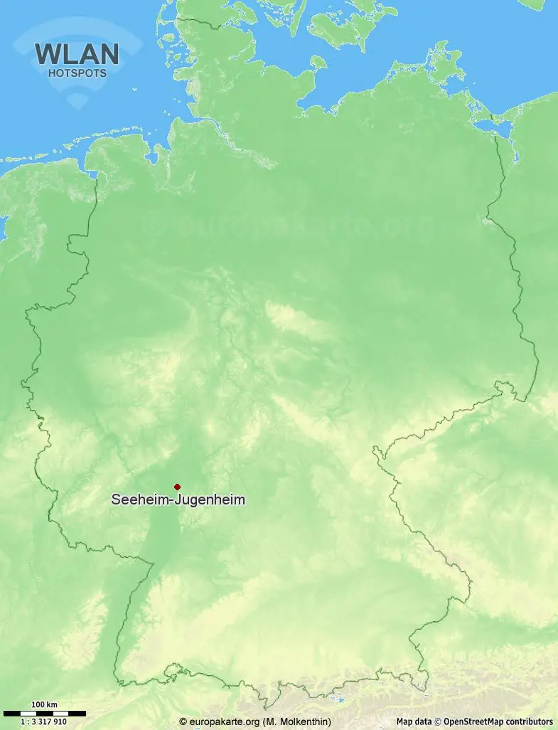 Interaktive Karte mit WLAN-Hotspots in Seeheim-Jugenheim (Hessen)