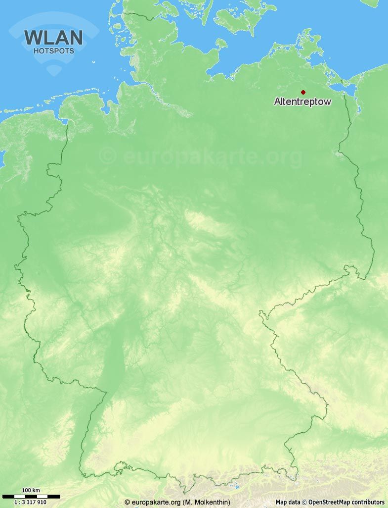 WLAN-Hotspots in Altentreptow (Mecklenburg-Vorpommern)