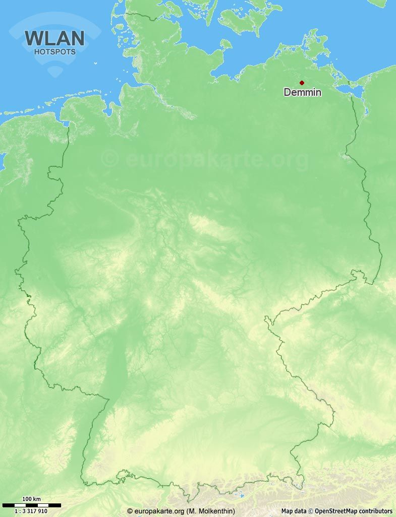 WLAN-Hotspots in Demmin (Mecklenburg-Vorpommern)