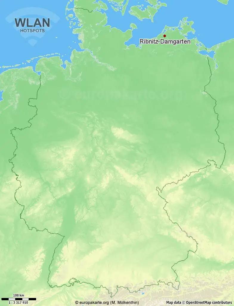 WLAN-Hotspots in Ribnitz-Damgarten (Mecklenburg-Vorpommern)