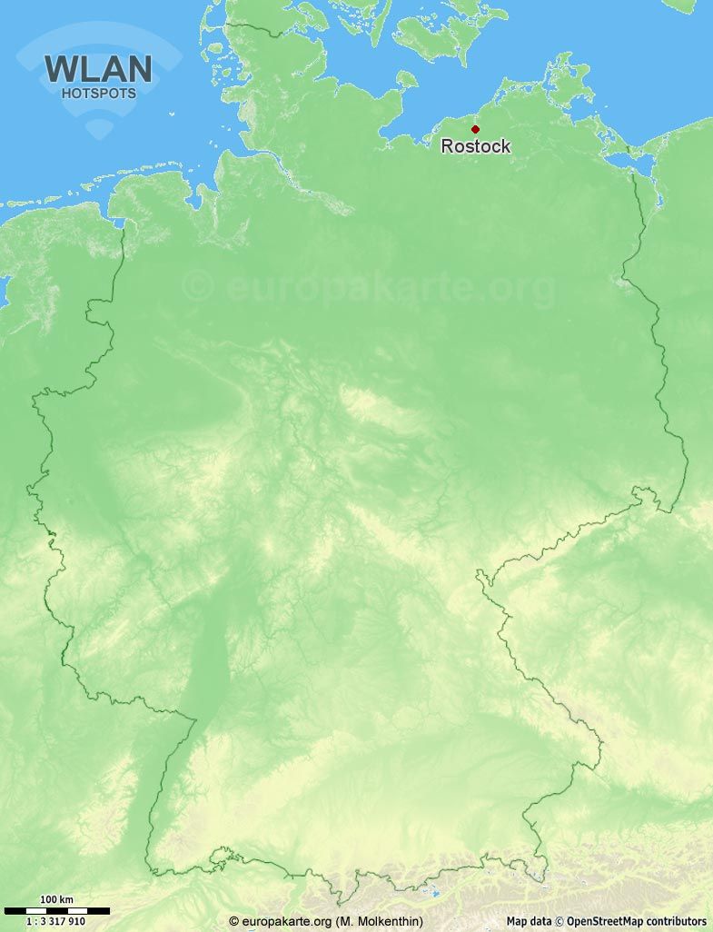WLAN-Hotspots in Rostock (Mecklenburg-Vorpommern)