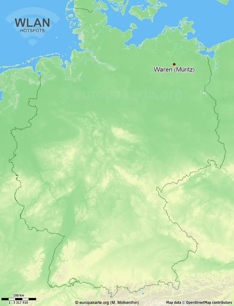 WLAN-Hotspots in Waren (Müritz) (Mecklenburg-Vorpommern)