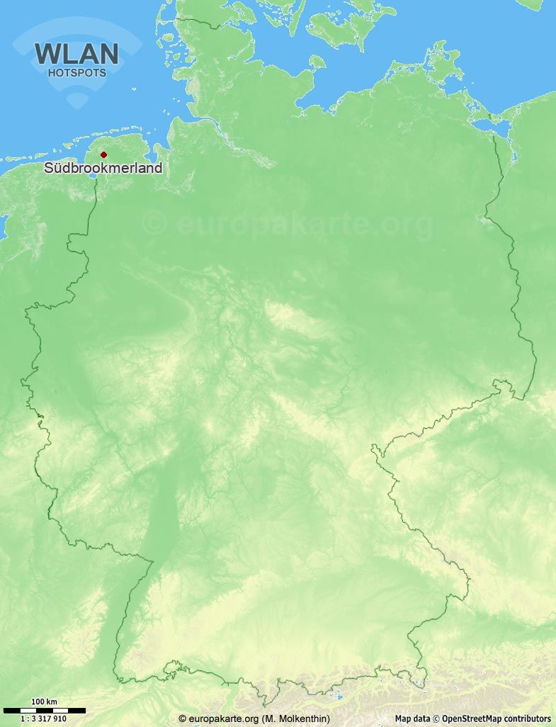 WLAN-Hotspots in Südbrookmerland (Niedersachsen)