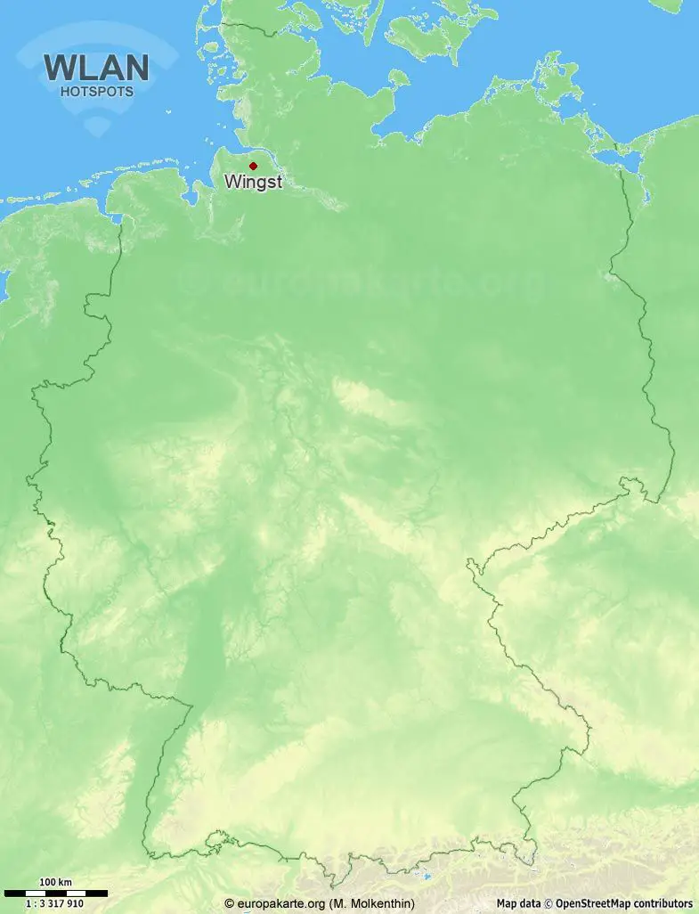 Interaktive Karte mit WLAN-Hotspots in Wingst (Niedersachsen)