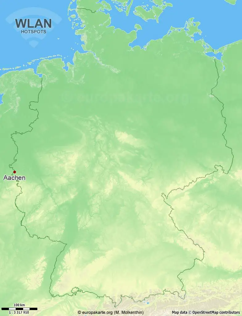WLAN-Hotspots in Aachen (Nordrhein-Westfalen)