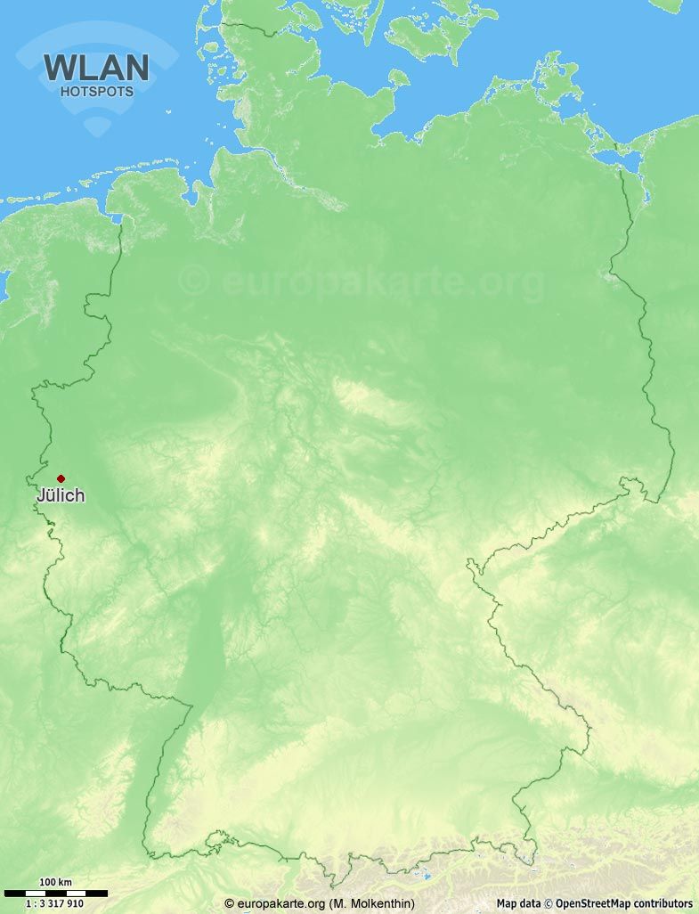 WLAN-Hotspots in Jülich (Nordrhein-Westfalen)