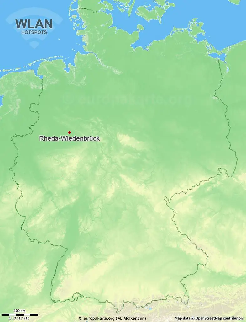 WLAN-Hotspots in Rheda-Wiedenbrück (Nordrhein-Westfalen)