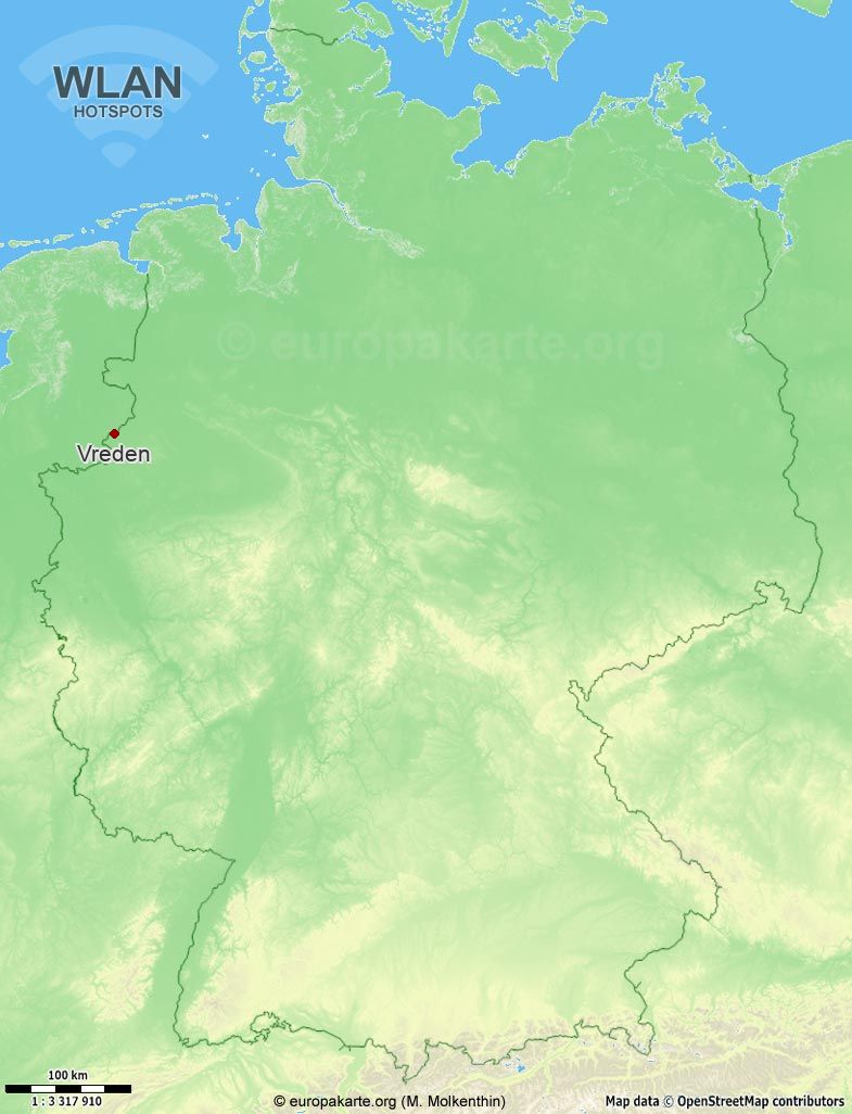 WLAN-Hotspots in Vreden (Nordrhein-Westfalen)