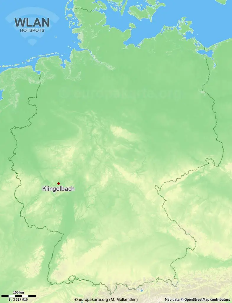 Interaktive Karte mit WLAN-Hotspots in Klingelbach (Rheinland-Pfalz)