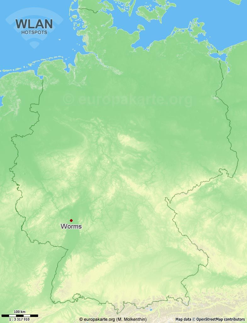 WLAN-Hotspots in Worms (Rheinland-Pfalz)