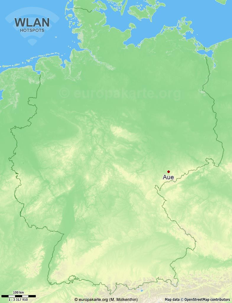 WLAN-Hotspots in Aue (Sachsen)