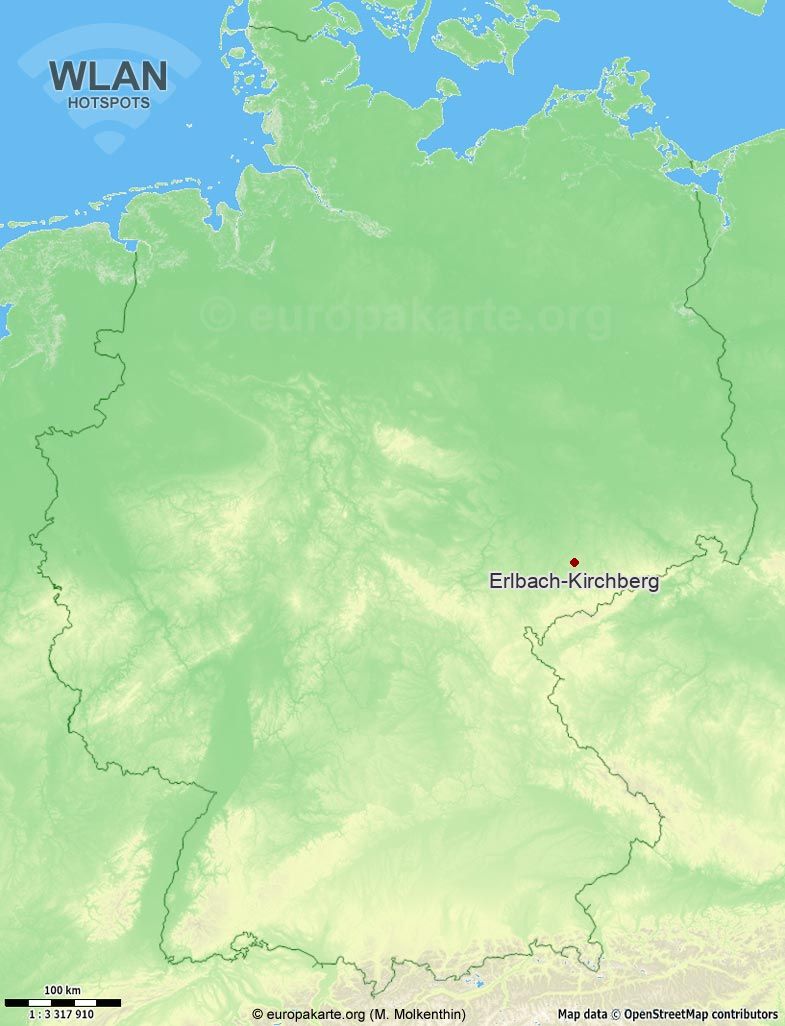 WLAN-Hotspots in Erlbach-Kirchberg (Sachsen)