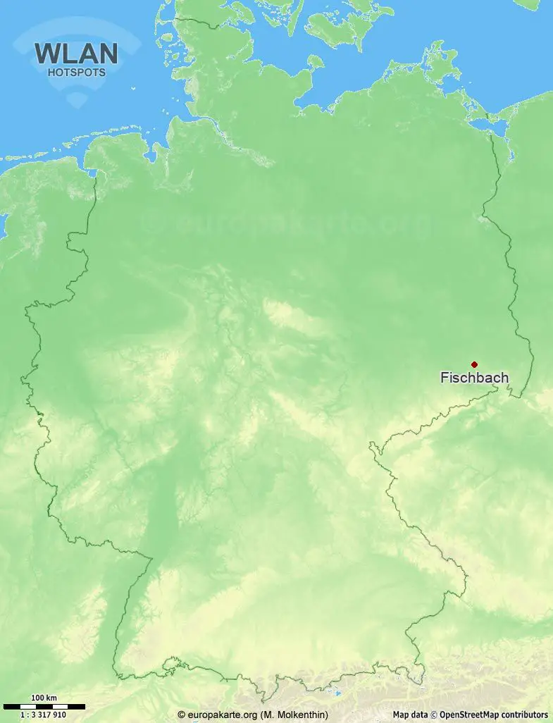 Interaktive Karte mit WLAN-Hotspots in Fischbach (Sachsen)